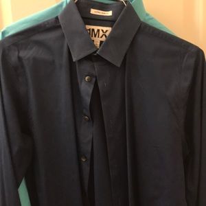 Express purple casual button down